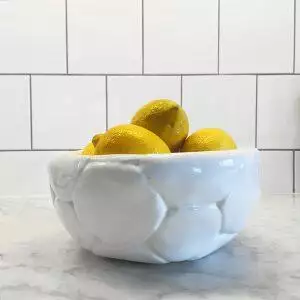 Fruitschaal voetbal wit