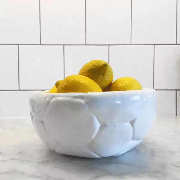 Fruitschaal voetbal wit