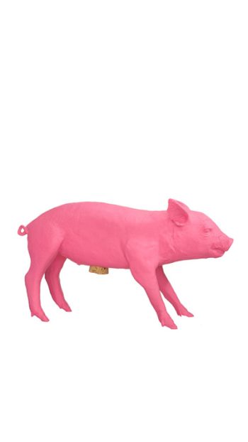 Areaware Pig In The Form of a Bank - Neon pink; Piggy bank.