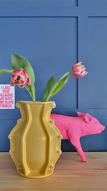 Areaware Pig In The Form of a Bank - Neon pink; Piggy bank.