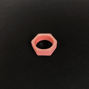 hexagon ring roze