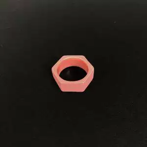 hexagon ring roze