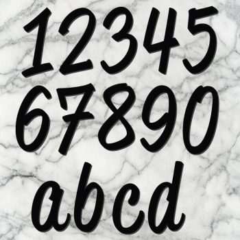 huisnummer script zwart