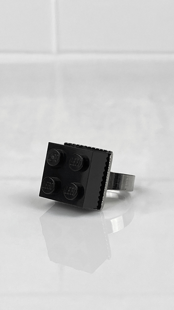 Lego Ring Schwarz; FunFetti.shop