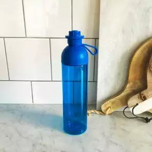 Lego drinkfles blauw