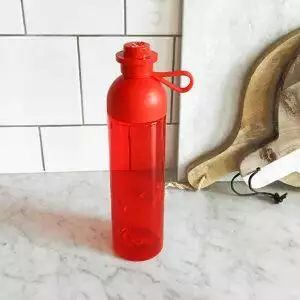 Lego drinkfles rood