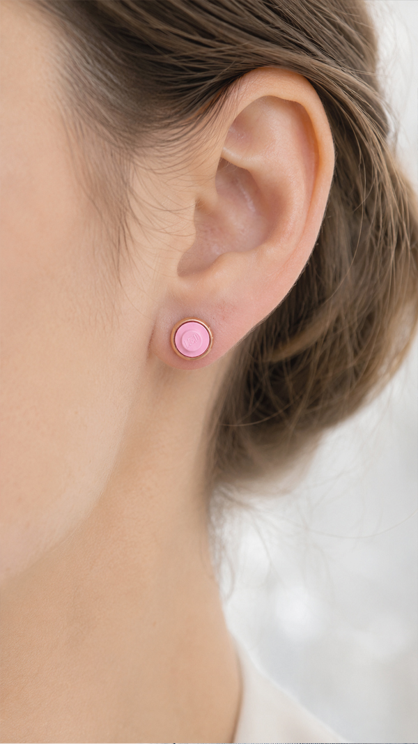 Lego stud oorbel roze; FunFetti.shop