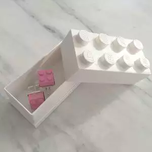 lego sieraden doosje wit