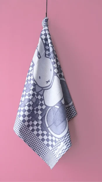 Theedoek Dick Bruna Nijntje Fietst - Hollandsche Waaren