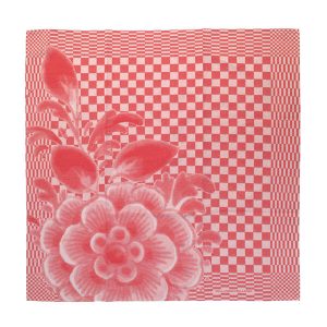 tea towel red design bigger flower