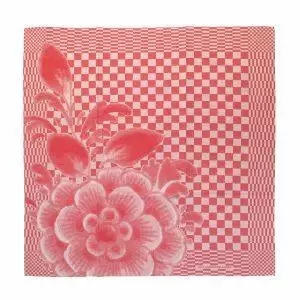 tea towel red design bigger flower