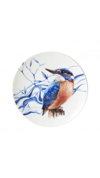 Heinen Delftsblauw -wandbord IJsvogel - FunFetti