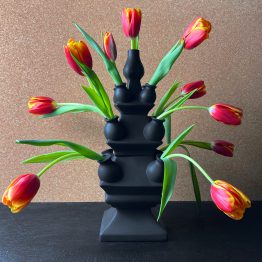 tulpen vaas zwart