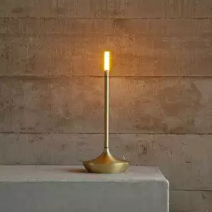 wick lamp goud