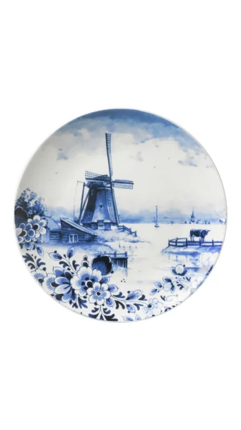Wandbord Molen - Heinen Delfts Blauw