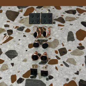 LEGO oorbellen zwart