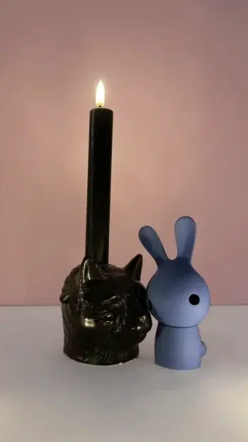 Deluxe HomeArt Kaarsen zwart kort