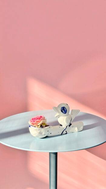 Vase Voleur de fleurs Bleu de Delft