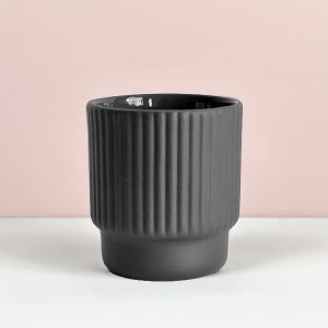 espresso kopje ribbel grijs