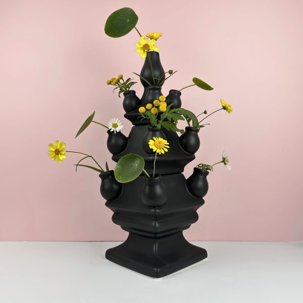 Tulpen vaas zwart - Afbeelding 3