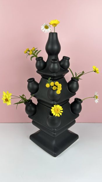Tulpen vaas zwart