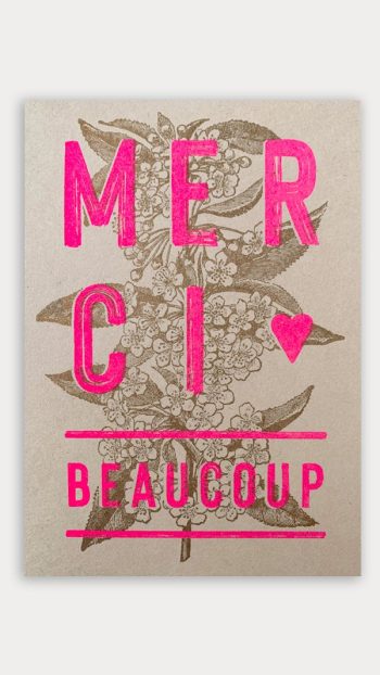 Ansichtkaart Merci Beaucoup