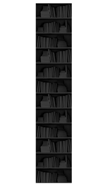 boekenkast behang zwart