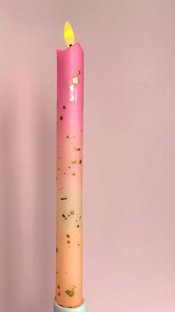 led kaars neon roze
