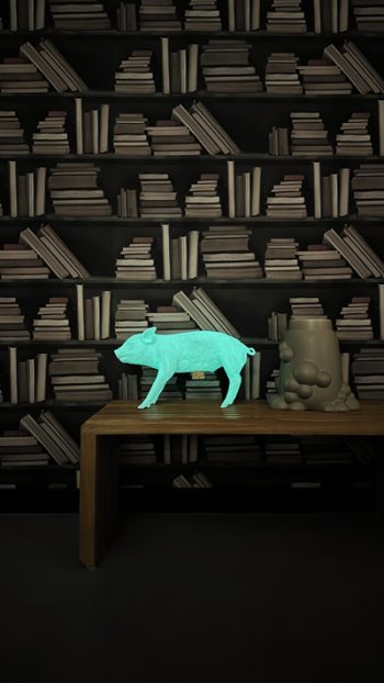 Bank in the form of a pig - Glow in the Dark