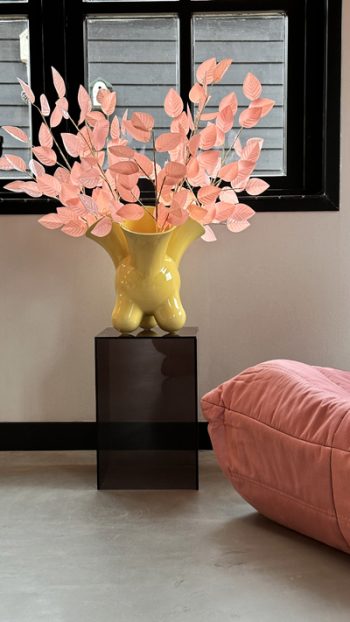 Tak met roze blaadjes