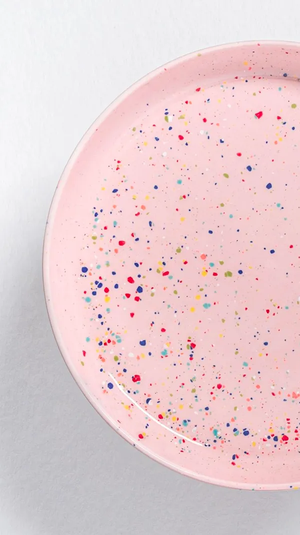 Keramieken Taartplateau Party Roze - Afbeelding 4