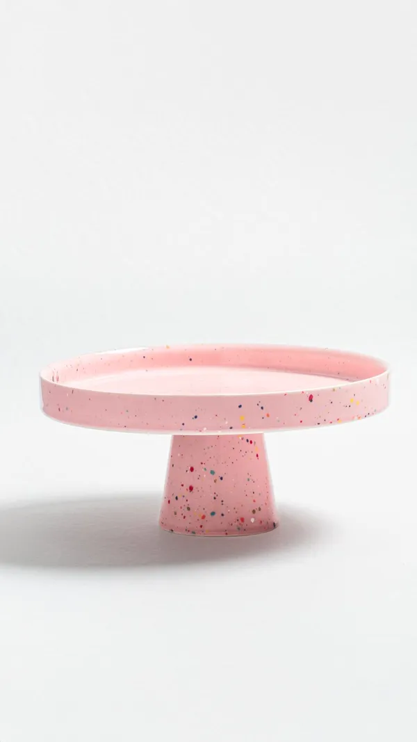 Keramieken Taartplateau Party Roze - Afbeelding 5