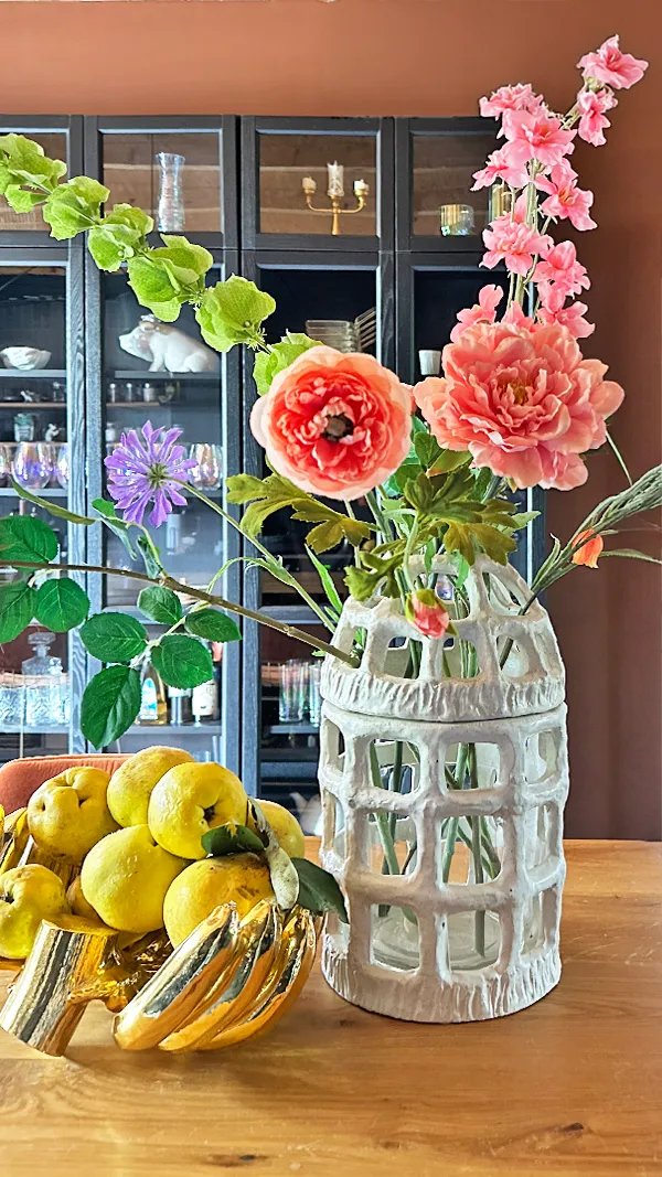 Pique Fleurs White Rosie Vaas - Afbeelding 3